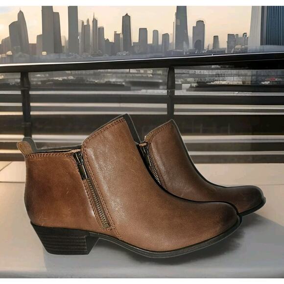 New! Lucky Brand Women's Basel Ankle Bootie Brown Size 9.5  $84 - Picture 1 of 10